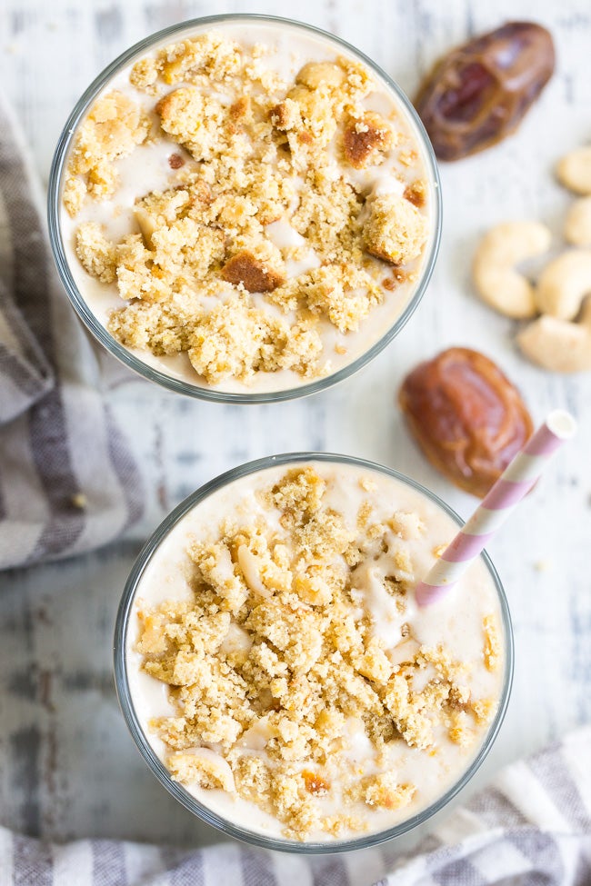 vanilla cheesecake paleo protein smoothie