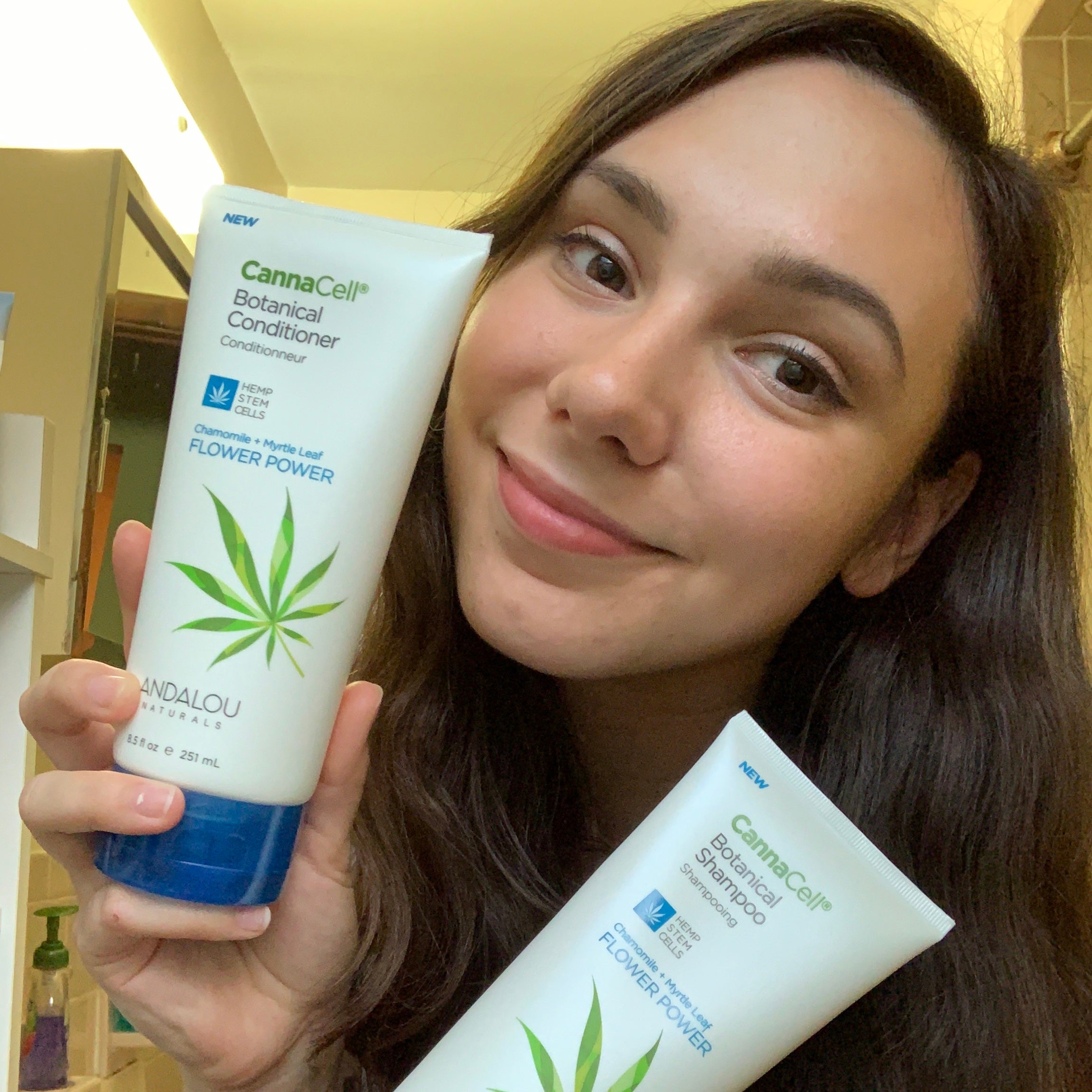 Hemp Hair-Care: Leah with Andalou Naturals CannaCell Shampoo and Conditioner