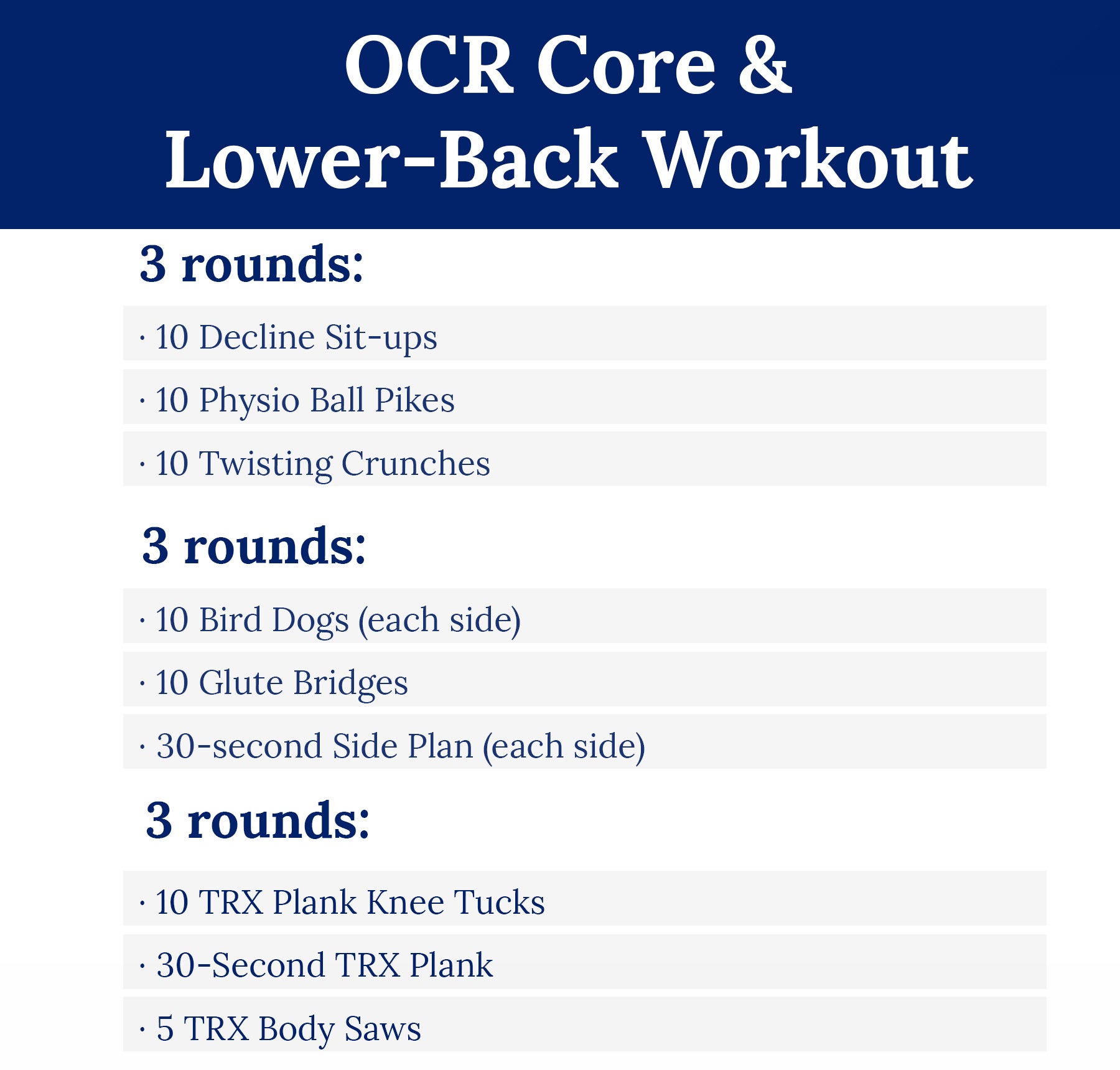 OCR Core & Lower-Back Workout