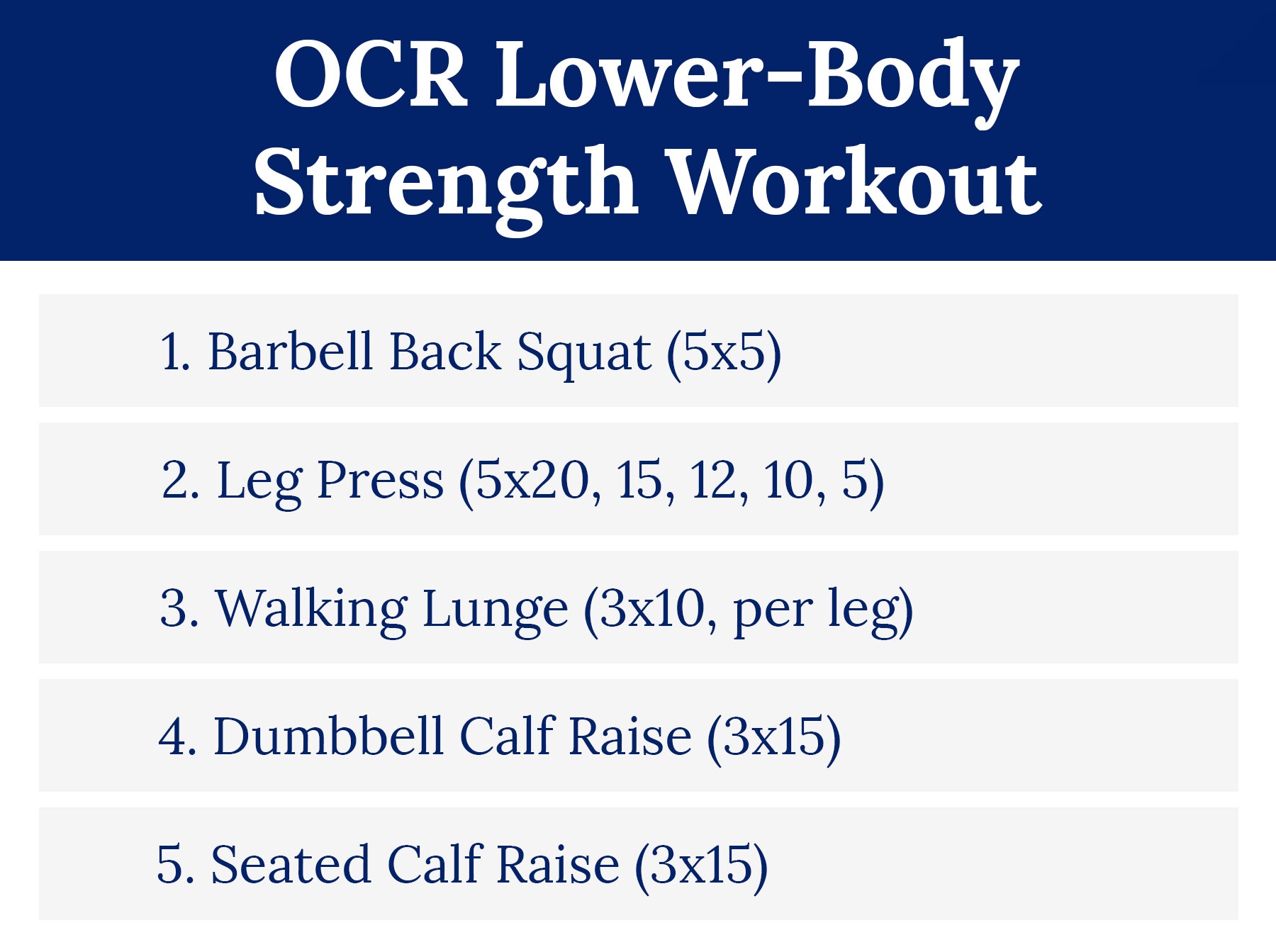 OCR Lower-Body Strength Workout