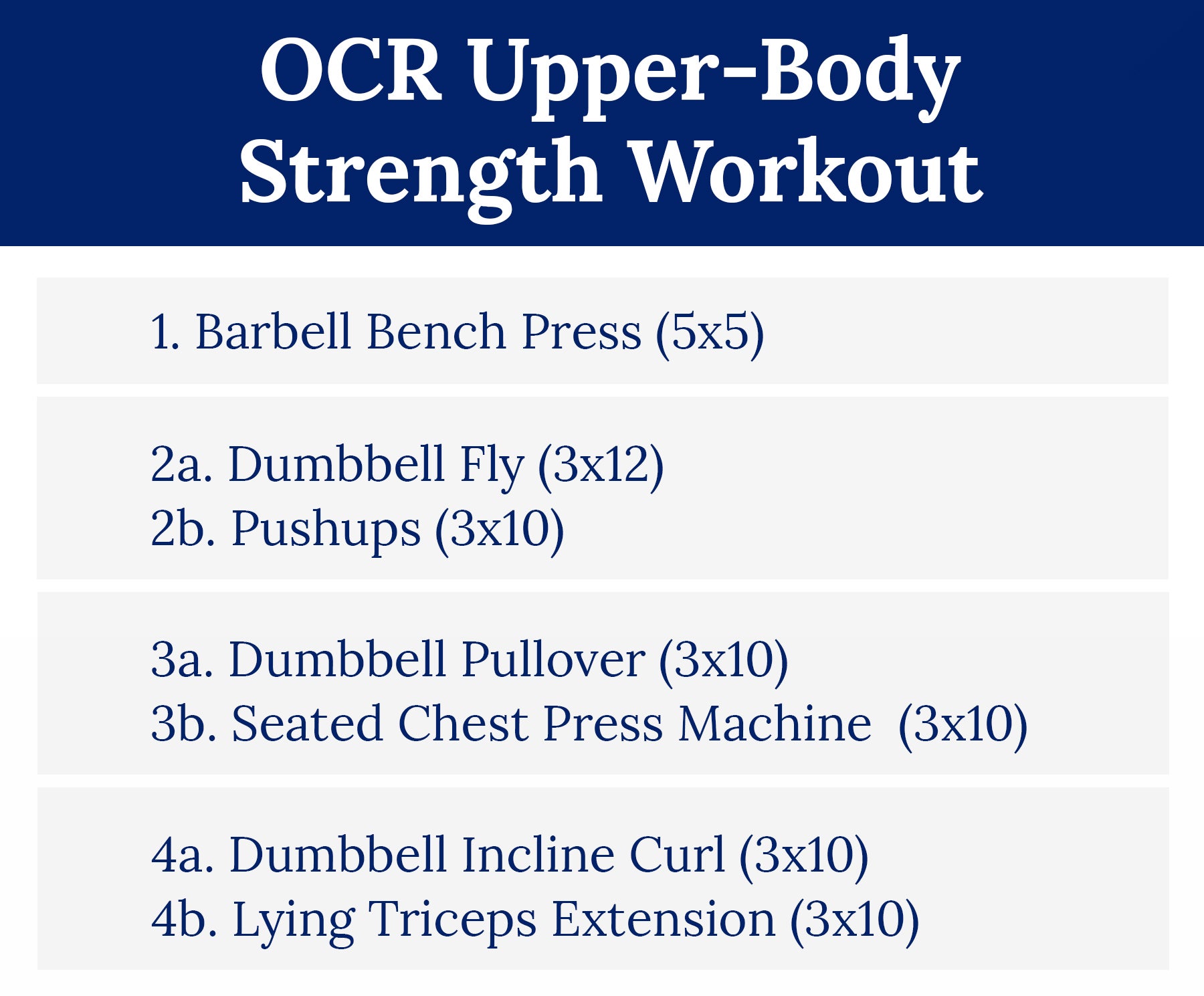 OCR Upper-Body Strength Workout