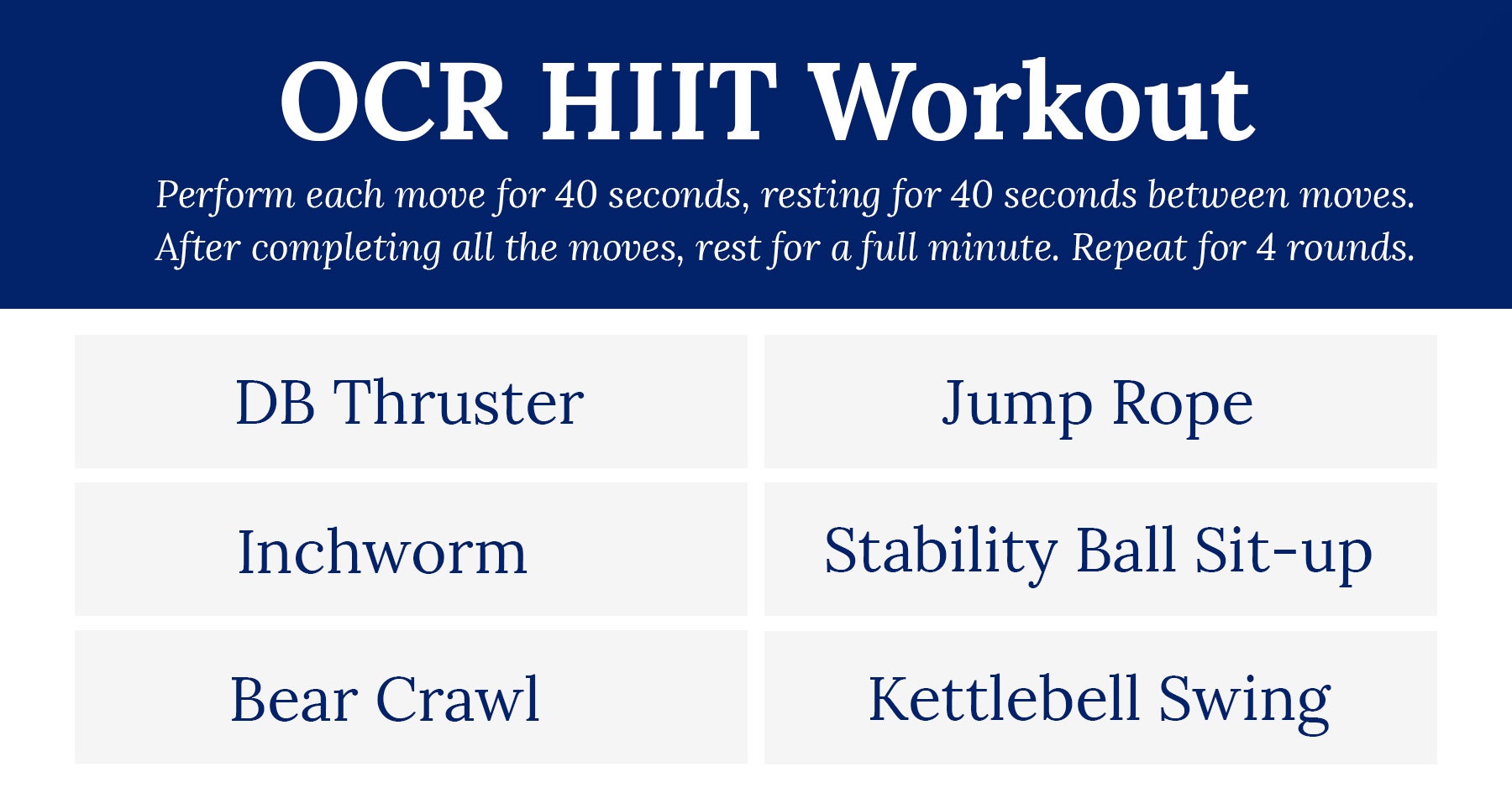 OCR HIIT Workout