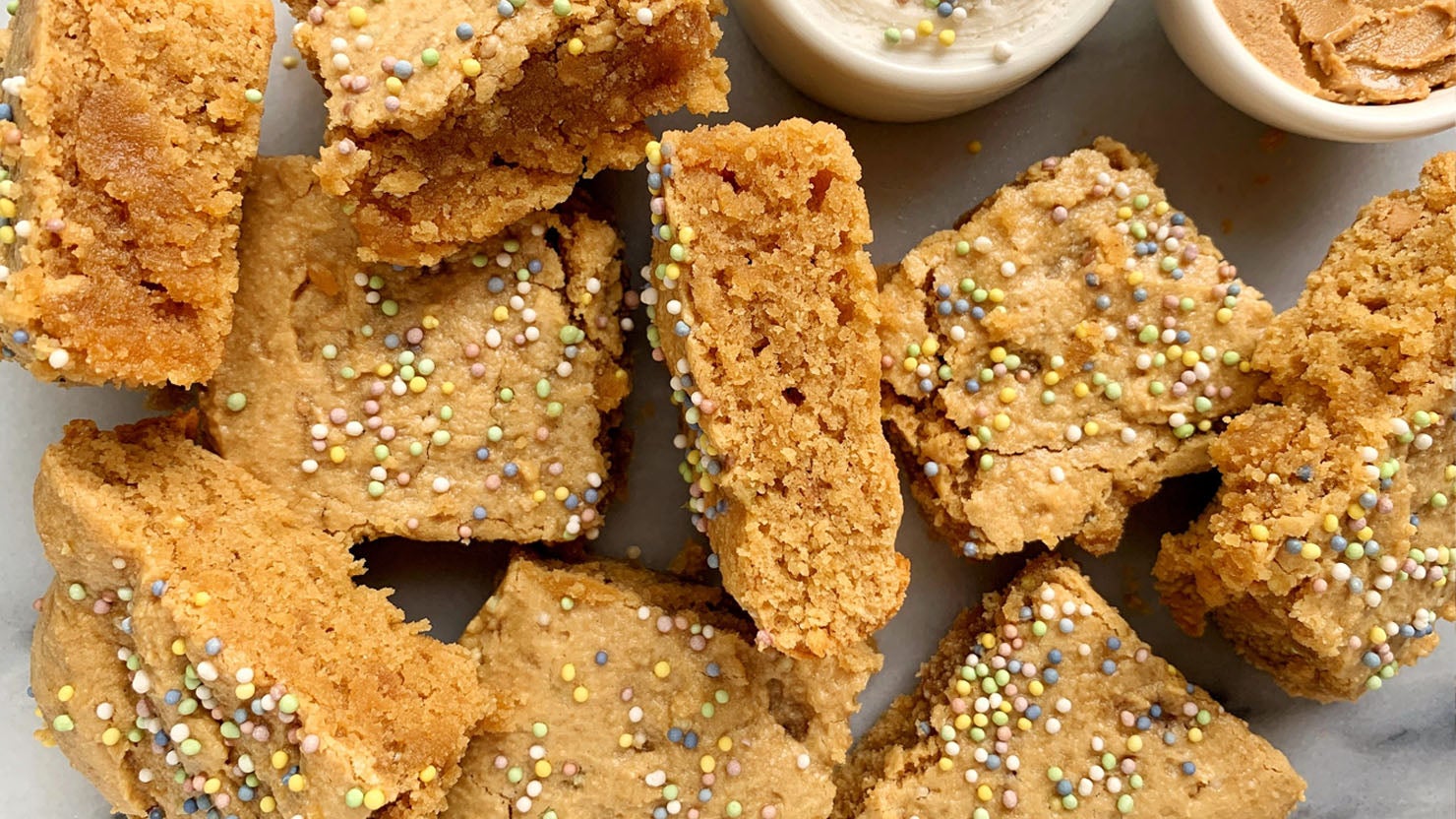 healthy cake batter blondies