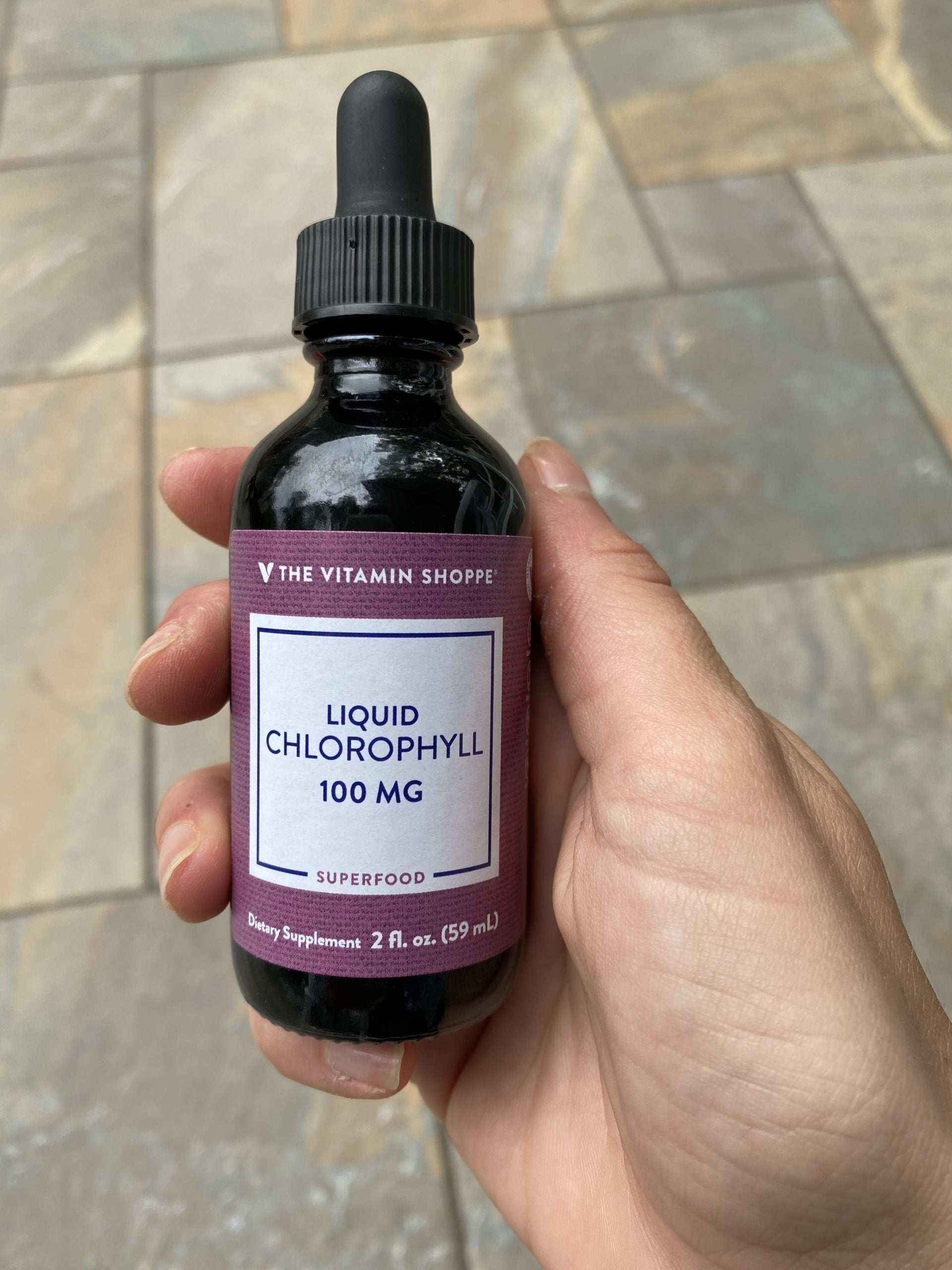 bottle of liquid chlorophyll