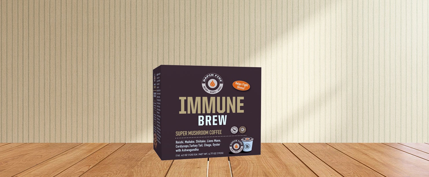 rapid fire immune brew mushroom coffee