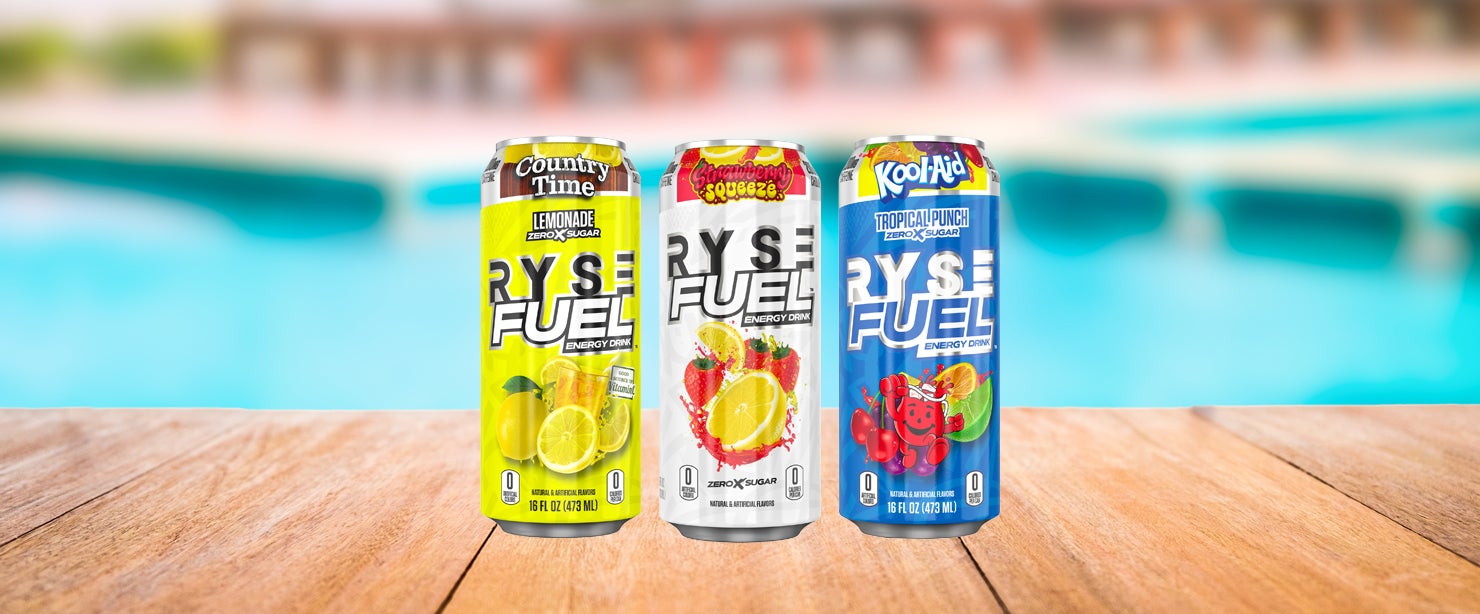 RYSE Fuel energy drinks