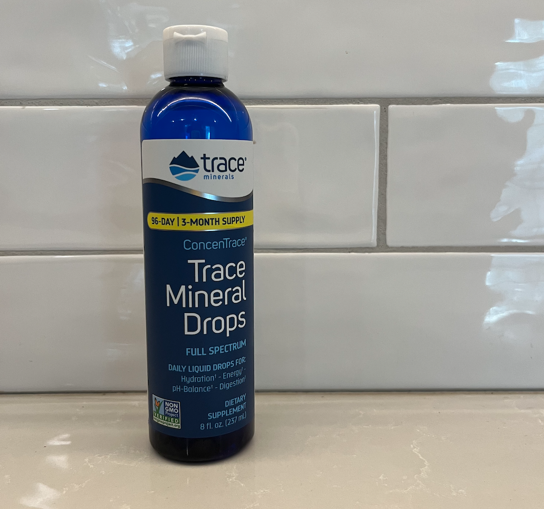 bottle of Trace Minerals ConcenTrace Trace Mineral Drops